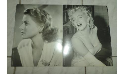 2x Poster (Foto) Meriyn Monroe e Ingrid Bergman